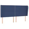 Image de vidaXL TÃªte de lit avec oreilles Bleu 203x23x118/128 cm Tissu