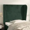 Image de vidaXL Tête de lit avec oreilles Vert foncé 93x23x118/128 cm Velours