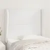 Image de vidaXL Tête de lit avec oreilles Blanc 103x23x118/128 cm Similicuir3117901