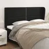 Image de vidaXL Tête de lit avec oreilles Noir 183x23x118/128 cm Similicuir