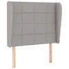 Image de vidaXL TÃªte de lit avec oreilles Gris clair 103x23x118/128 cm Tissu