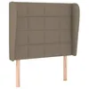 Image de vidaXL TÃªte de lit avec oreilles Taupe 103x23x118/128 cm Tissu