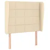 Image de vidaXL TÃªte de lit avec oreilles CrÃ¨me 103x23x118/128 cm Tissu