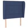 Image de vidaXL TÃªte de lit avec oreilles Bleu 103x23x118/128 cm Tissu