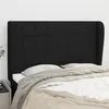 Image de vidaXL Tête de lit avec oreilles Noir 147x23x118/128 cm Tissu