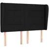 Image de vidaXL TÃªte de lit avec oreilles Noir 147x23x118/128 cm Tissu