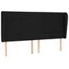 Image de vidaXL TÃªte de lit avec oreilles Noir 183x23x118/128 cm Tissu