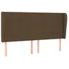 Image de vidaXL TÃªte de lit avec oreilles Marron foncÃ© 203x23x118/128 cm Tissu
