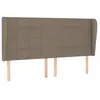 Image de vidaXL TÃªte de lit avec oreilles Taupe 203x23x118/128 cm Tissu
