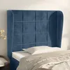 Image de vidaXL TÃªte de lit avec oreilles Bleu foncÃ© 83x23x118/128 cm Velours