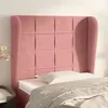 Image de vidaXL Tête de lit avec oreilles Rose 93x23x118/128 cm Velours3117997