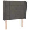 Image de vidaXL TÃªte de lit avec oreilles Gris foncÃ© 103x23x118/128 cm Velours