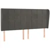 Image de vidaXL TÃªte de lit avec oreilles Gris foncÃ© 203x23x118/128 cm Velours