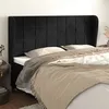 Image de vidaXL Tête de lit avec oreilles Noir 203x23x118/128 cm Velours