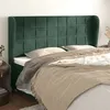 Image de vidaXL Tête de lit avec oreilles Vert foncé 203x23x118/128 cm Velours
