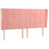 Image de vidaXL TÃªte de lit avec oreilles Rose 203x23x118/128 cm Velours