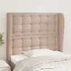 Image de vidaXL Tête de lit avec oreilles Cappuccino 93x23x118/128cm Similicuir