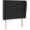 Image de vidaXL TÃªte de lit avec oreilles Noir 103x23x118/128 cm Similicuir