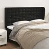 Image de vidaXL Tête de lit avec oreilles Noir 183x23x118/128 cm Similicuir