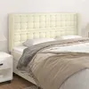 Image de vidaXL Tête de lit avec oreilles Crème 183x23x118/128 cm Similicuir