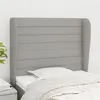 Image de vidaXL Tête de lit avec oreilles Gris clair 83x23x118/128 cm Tissu3118070