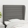 Image de vidaXL Tête de lit avec oreilles Gris foncé 83x23x118/128 cm Tissu