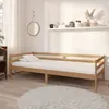 Image de vidaXL TÃªte de lit avec oreilles Marron foncÃ© 93x23x118/128 cm Tissu