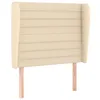 Image de vidaXL TÃªte de lit avec oreilles CrÃ¨me 103x23x118/128 cm Tissu