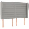 Image de vidaXL TÃªte de lit avec oreilles Gris clair 147x23x118/128 cm Tissu