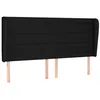 Image de vidaXL TÃªte de lit avec oreilles Noir 163x23x118/128 cm Tissu