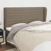 Image de vidaXL TÃªte de lit avec oreilles Taupe 183x23x118/128 cm Tissu