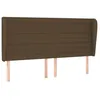 Image de vidaXL TÃªte de lit avec oreilles Marron foncÃ© 203x23x118/128 cm Tissu