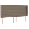 Image de vidaXL TÃªte de lit avec oreilles Taupe 203x23x118/128 cm Tissu