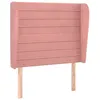 Image de vidaXL TÃªte de lit avec oreilles Rose 83x23x118/128 cm Velours