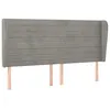 Image de vidaXL TÃªte de lit avec oreilles Gris clair 183x23x118/128 cm Velours
