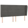 Image de vidaXL TÃªte de lit avec oreilles Gris foncÃ© 203x23x118/128 cm Velours