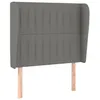Image de vidaXL TÃªte de lit avec oreilles Gris foncÃ© 93x23x118/128 cm Tissu