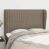Image de vidaXL Tête de lit avec oreilles Taupe 147x23x118/128 cm Tissu3118196