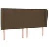 Image de vidaXL TÃªte de lit avec oreilles Marron foncÃ© 163x23x118/128 cm Tissu