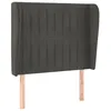 Image de vidaXL TÃªte de lit avec oreilles Gris foncÃ© 93x23x118/128 cm Velours