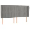 Image de vidaXL TÃªte de lit avec oreilles Gris clair 163x23x118/128 cm Velours