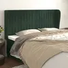 Image de vidaXL Tête de lit avec oreilles Vert foncé 163x23x118/128 cm Velours