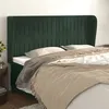 Image de vidaXL Tête de lit avec oreilles Vert foncé 183x23x118/128 cm Velours