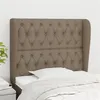 Image de vidaXL Tête de lit avec oreilles Taupe 93x23x118/128 cm Tissu3118278