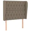 Image de vidaXL TÃªte de lit avec oreilles Taupe 93x23x118/128 cm Tissu