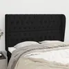 Image de vidaXL Tête de lit avec oreilles Noir 147x23x118/128 cm Tissu3118292