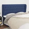 Image de vidaXL TÃªte de lit avec oreilles Bleu 183x23x118/128 cm Tissu