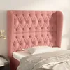 Image de vidaXL TÃªte de lit avec oreilles Rose 93x23x118/128 cm Velours