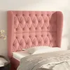 Image de vidaXL Tête de lit avec oreilles Rose 103x23x118/128 cm Velours