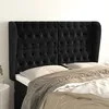 Image de vidaXL TÃªte de lit avec oreilles Noir 163x23x118/128 cm Velours